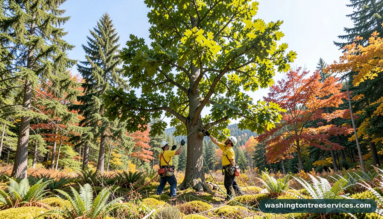pruning a live oak tree in Washington | Washington Tree Services pruning a live oak tree - professional tree service in Washington