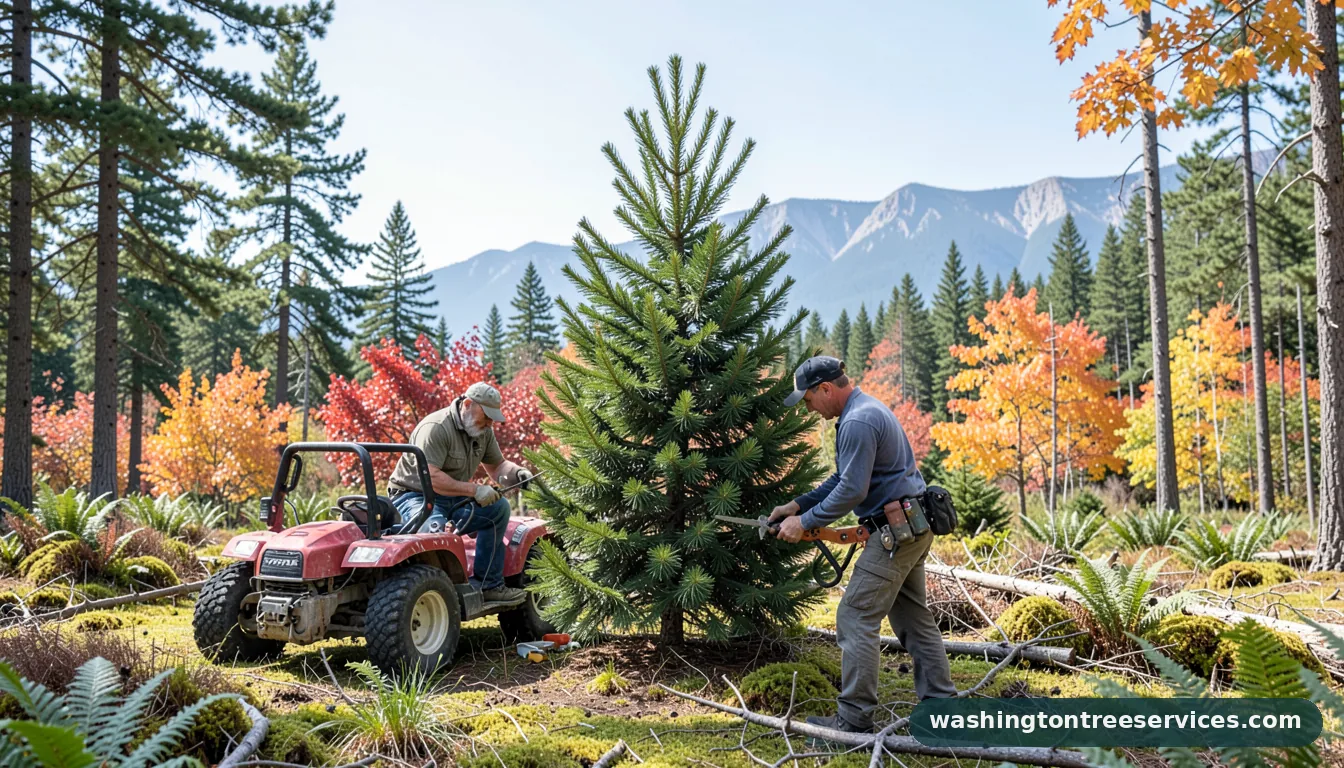 pruning a norfolk island pine - professional tree service in Washington
