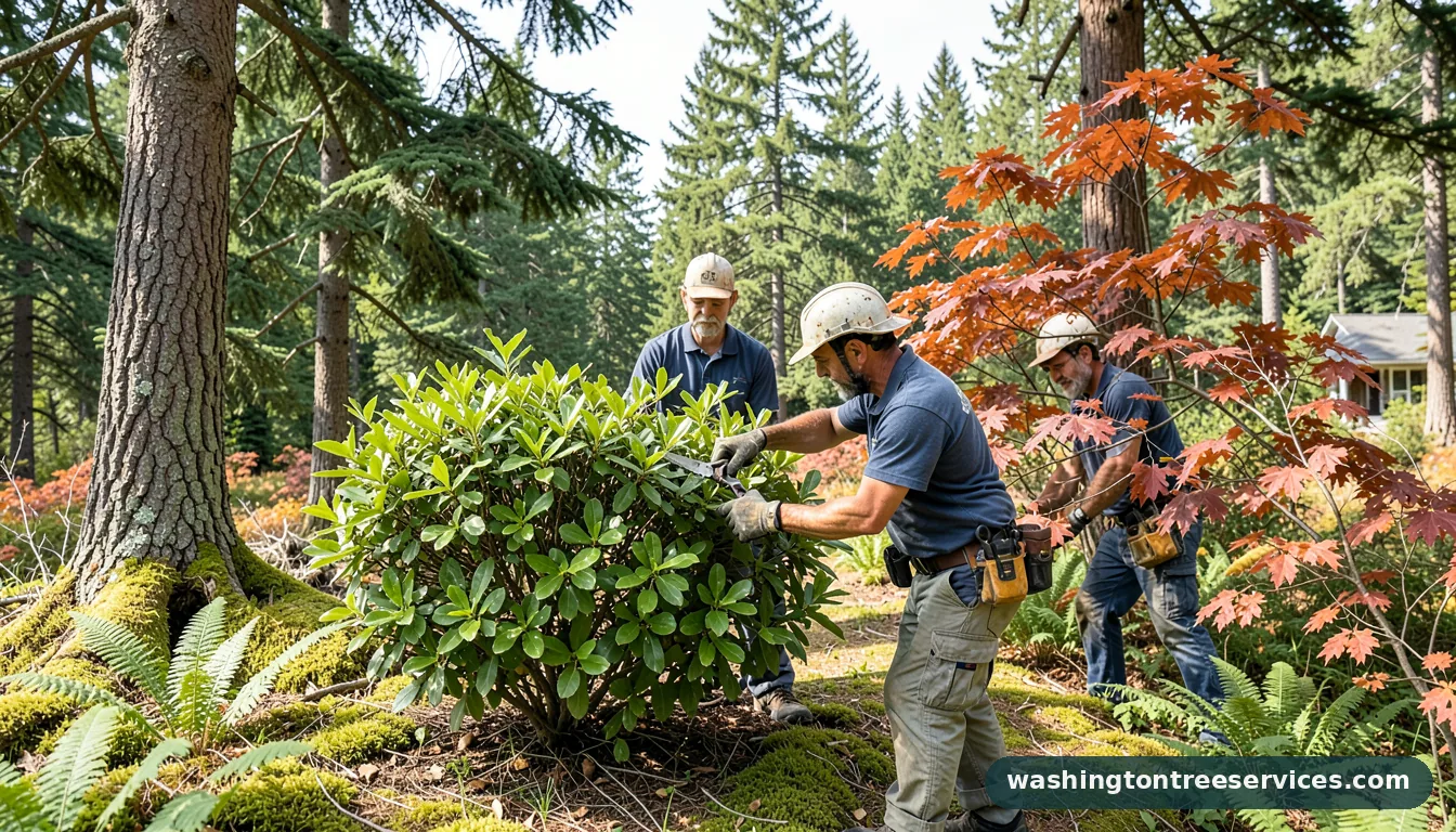 pruning a smoke bush - completed tree work by Washington Tree Services