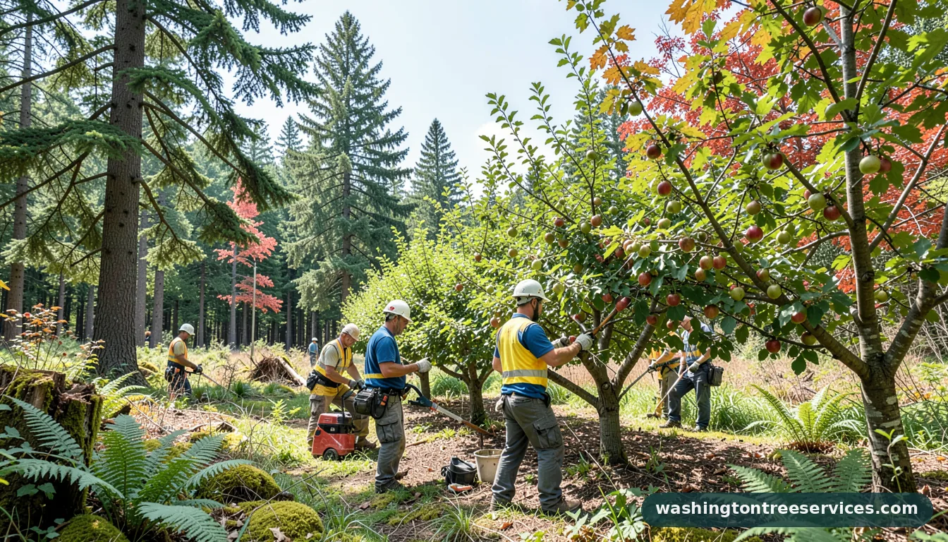 pruning apple and pear trees - professional tree service in Washington
