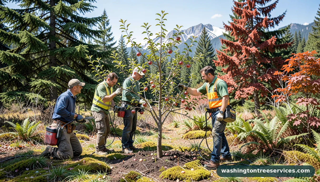 pruning apple tree - completed tree work by Washington Tree Services