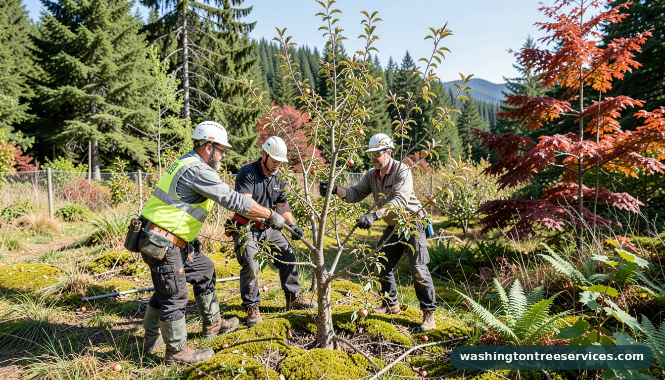 Professional equipment for pruning apple trees in Washington pruning apple trees - tree service equipment and crew in Washington