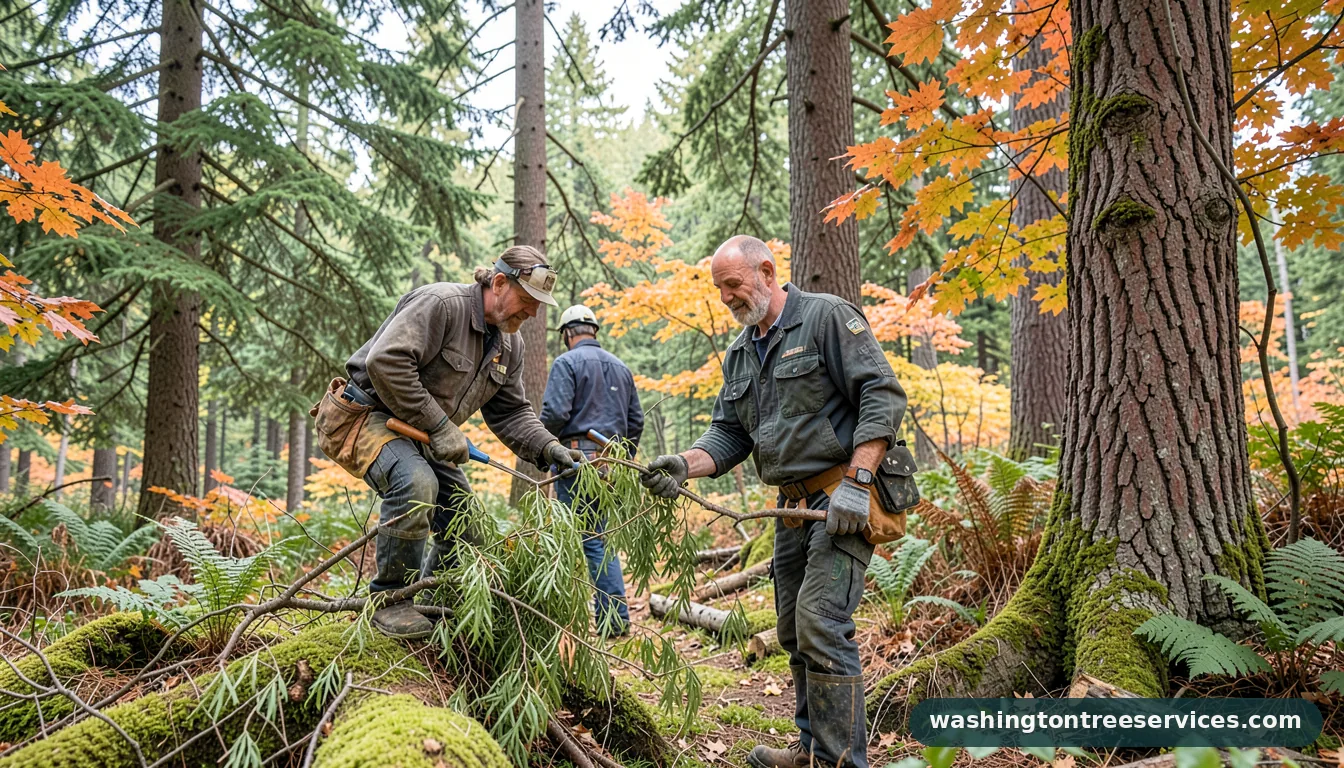 Certified arborists handling pruning curly willow in Washington pruning curly willow - certified arborists at work in Washington