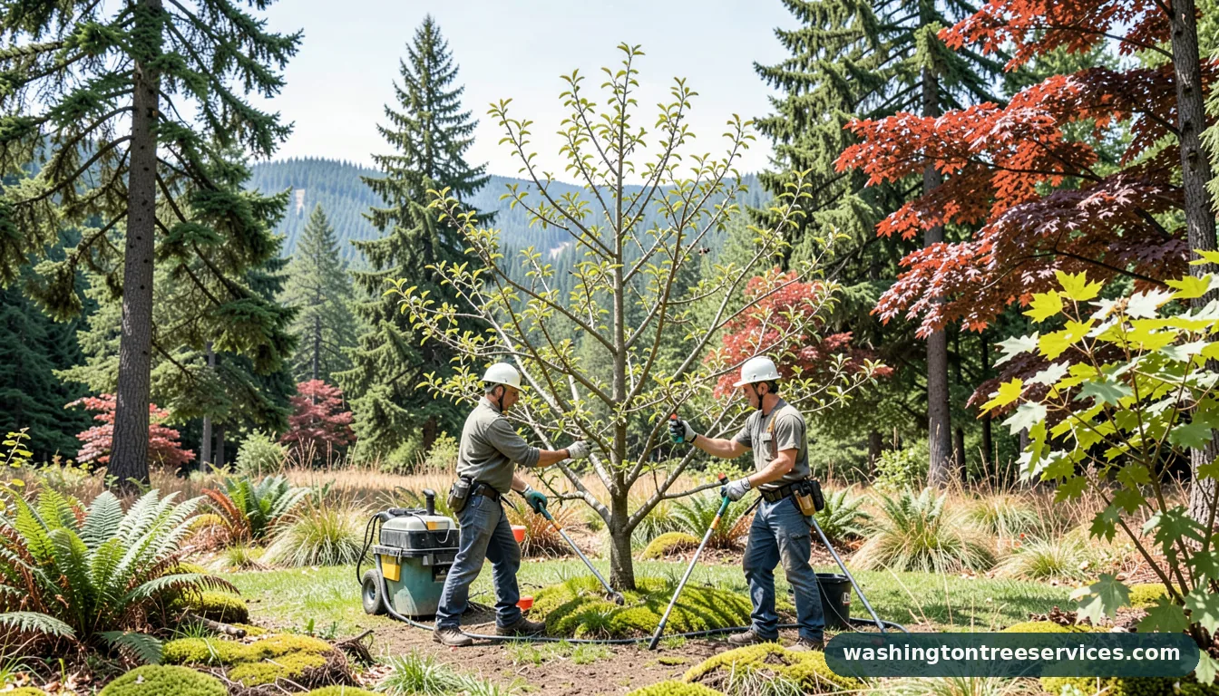 pruning espalier apple tree - professional tree service in Washington