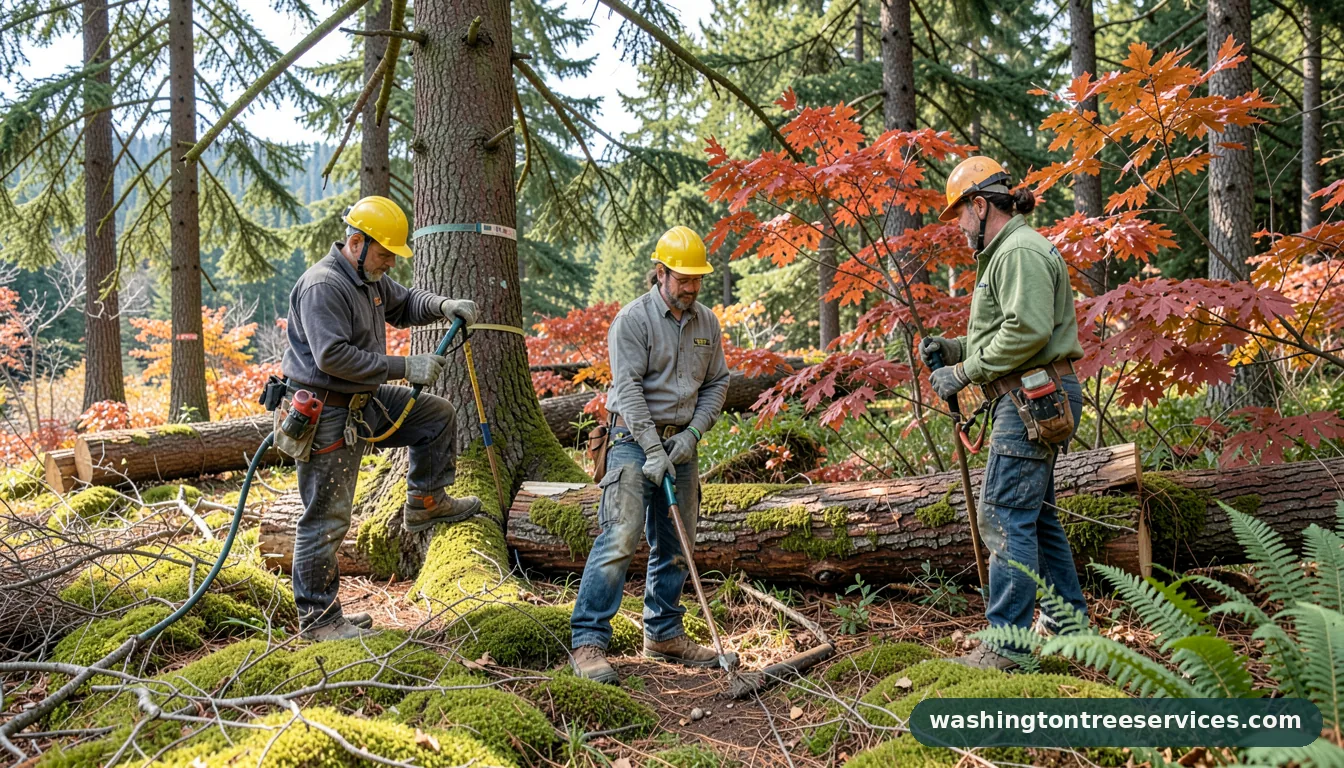 Completed puyallup tree service project by Washington Tree Services puyallup tree service - completed tree work by Washington Tree Services
