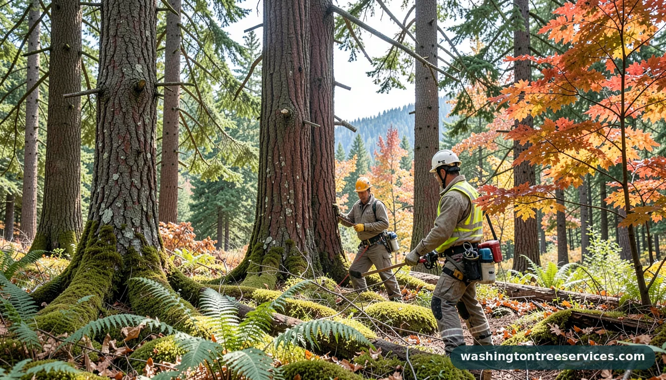 rainier tree service - tree service equipment and crew in Washington