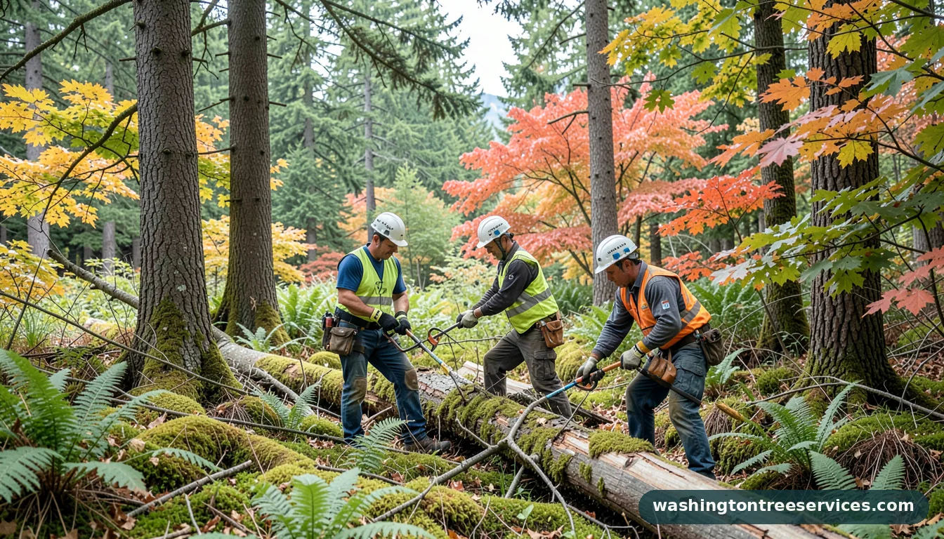 Certified arborists handling renton tree service in Washington renton tree service - certified arborists at work in Washington