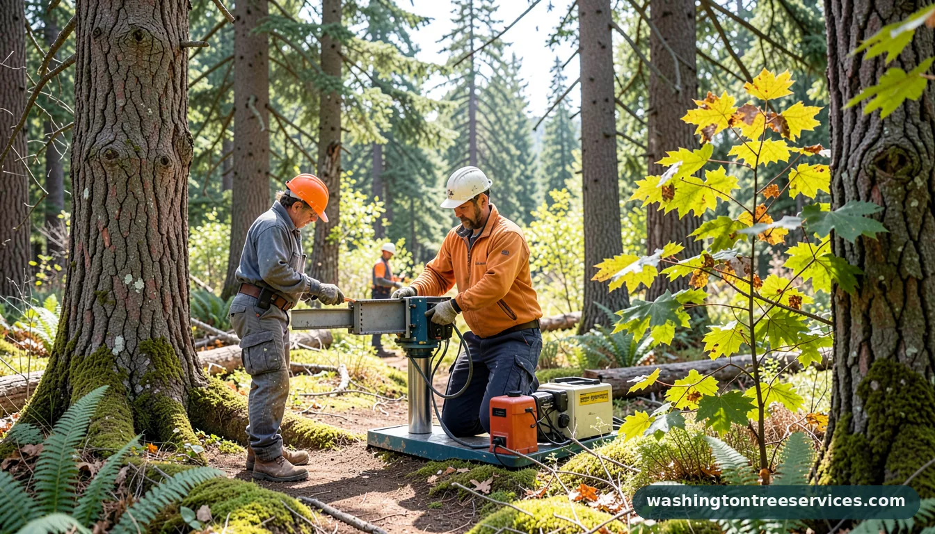 Professional equipment for resistograph testing in Washington resistograph testing - tree service equipment and crew in Washington
