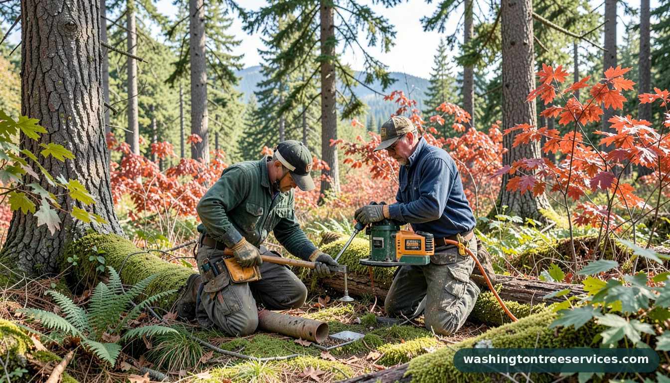 Completed resistograph testing project by Washington Tree Services resistograph testing - completed tree work by Washington Tree Services
