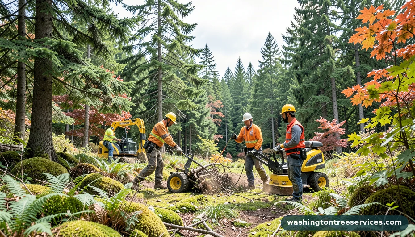 Certified arborists handling seattle arborist services in Washington seattle arborist services - certified arborists at work in Washington