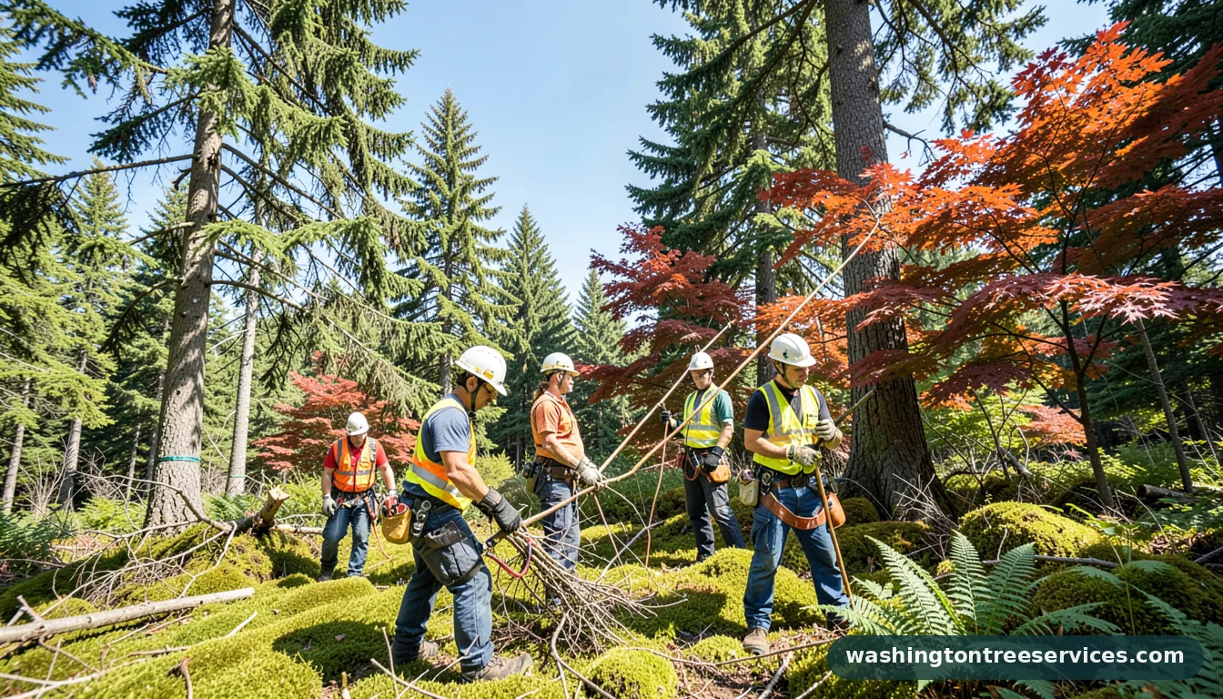 Professional equipment for seattle arborist services in Washington seattle arborist services - tree service equipment and crew in Washington