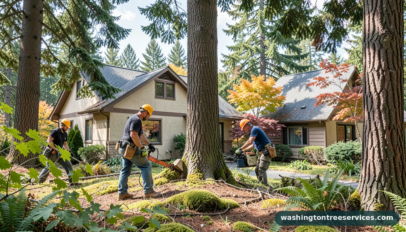 Completed seattle arborist services project by Washington Tree Services seattle arborist services - completed tree work by Washington Tree Services