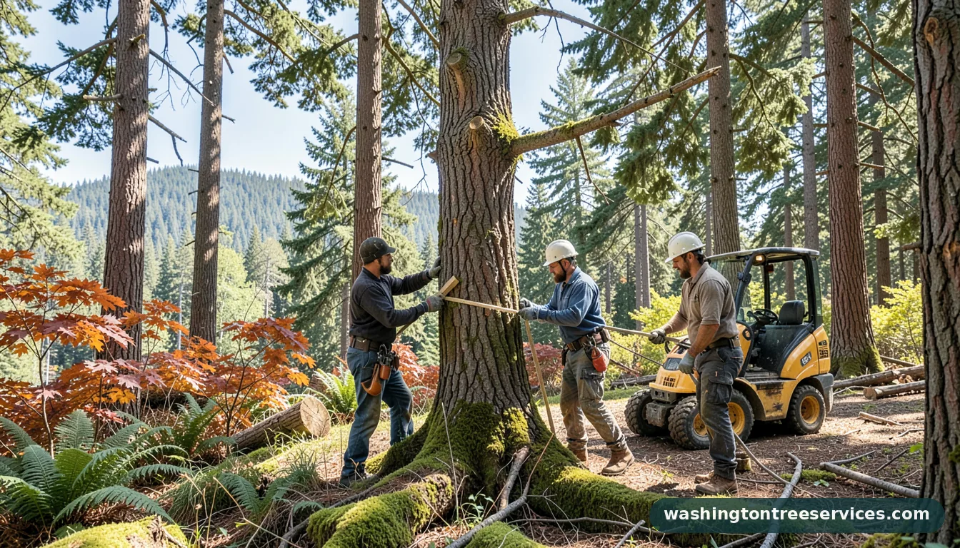 seattle city light tree trimming - certified arborists at work in Washington