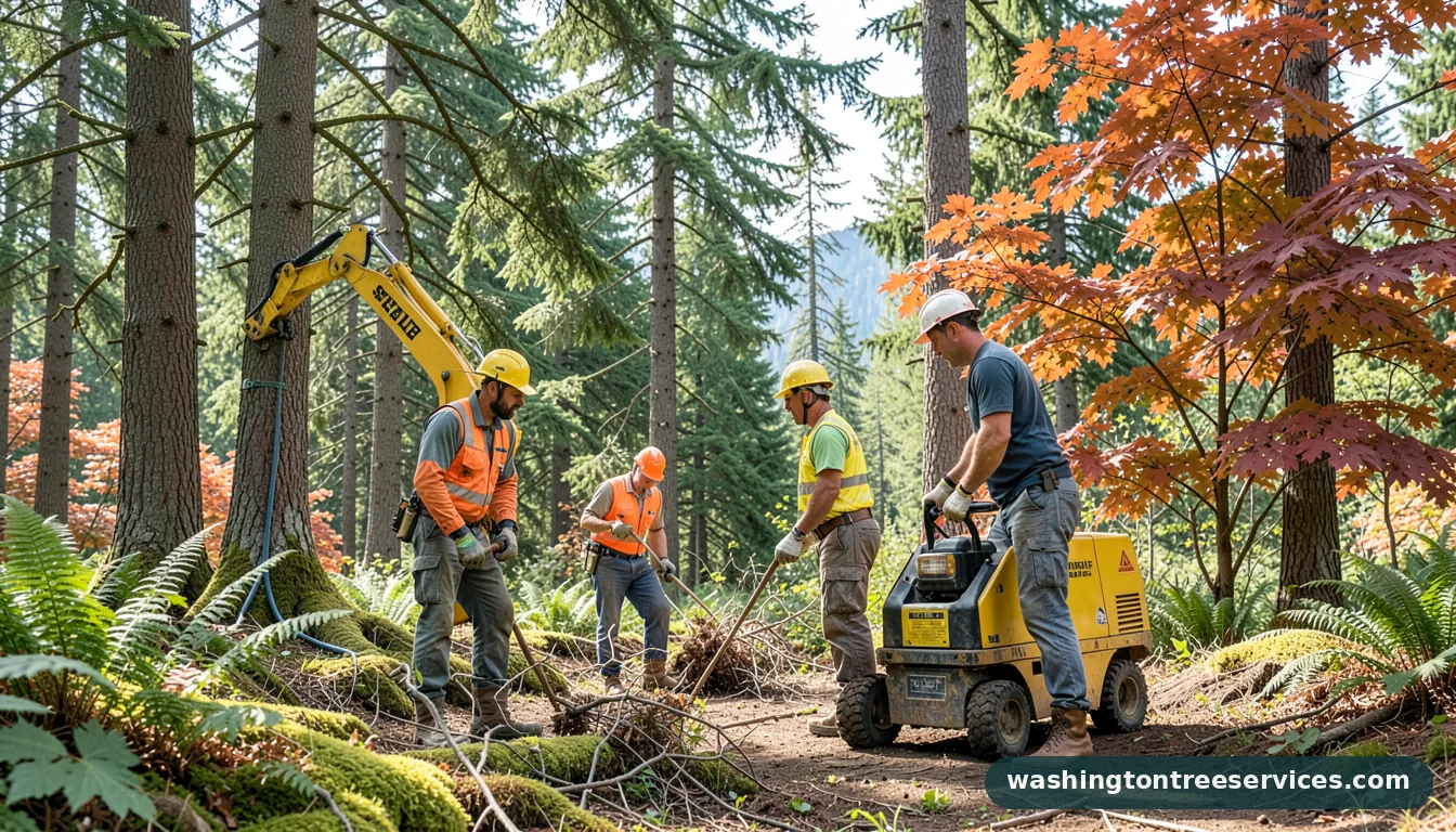 Certified arborists handling seattle tree services in Washington seattle tree services - certified arborists at work in Washington