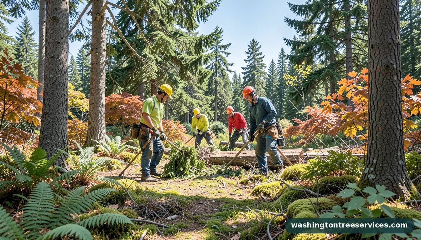 Completed seattle tree services project by Washington Tree Services seattle tree services - completed tree work by Washington Tree Services
