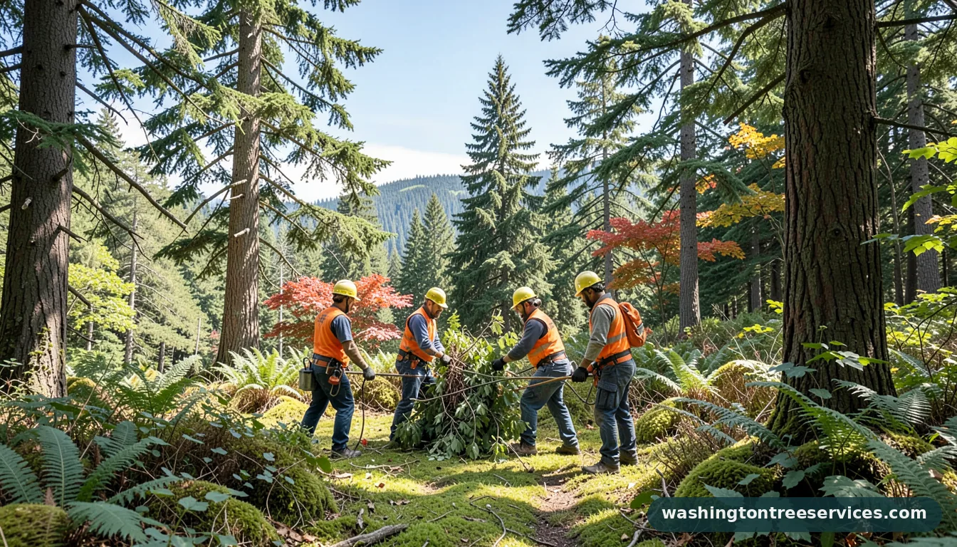 sky guys - certified arborists at work in Washington