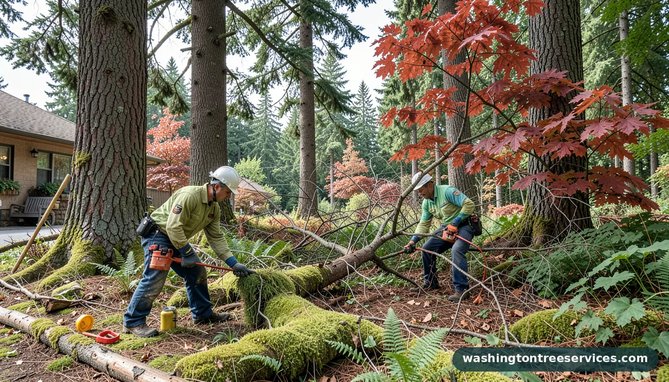 Completed snohomish county tree removal project by Washington Tree Services snohomish county tree removal - completed tree work by Washington Tree Services