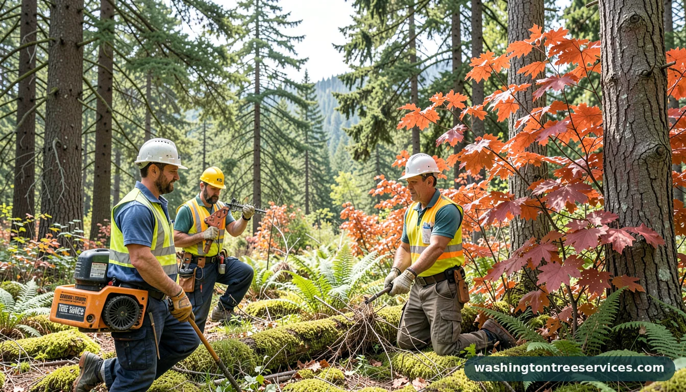 snohomish county tree service - tree service equipment and crew in Washington