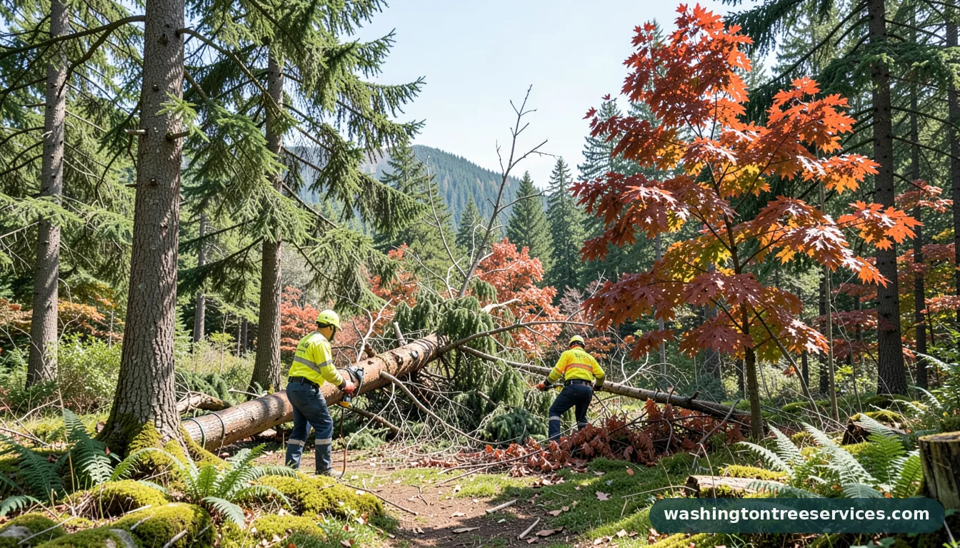 speed line tree removal - completed tree work by Washington Tree Services