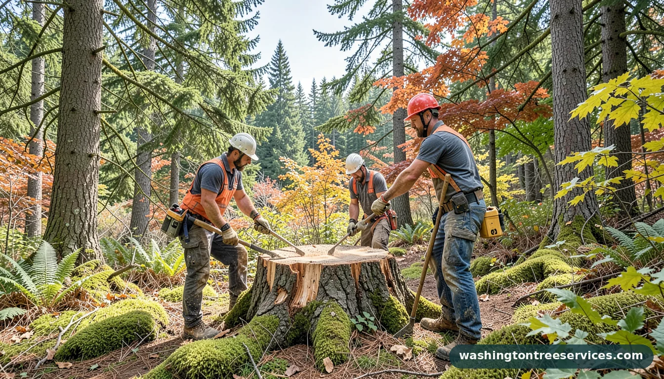 stump grinding bothell - tree service equipment and crew in Washington