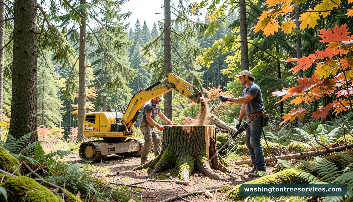 stump grinding bothell - completed tree work by Washington Tree Services