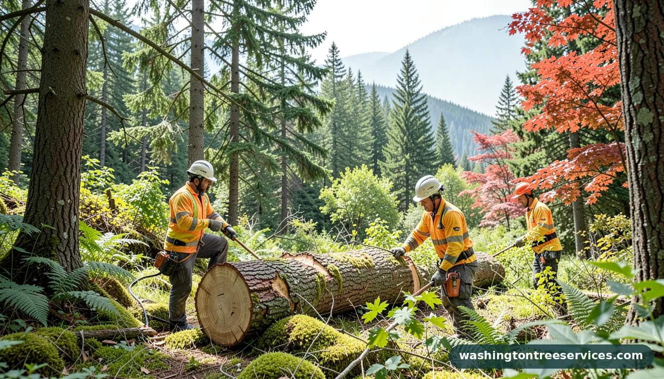 Completed sure cut tree service project by Washington Tree Services sure cut tree service - completed tree work by Washington Tree Services