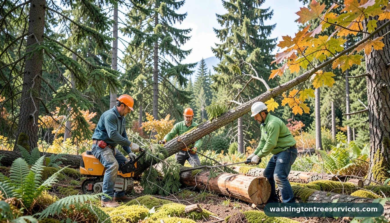 tacoma tree removal - certified arborists at work in Washington