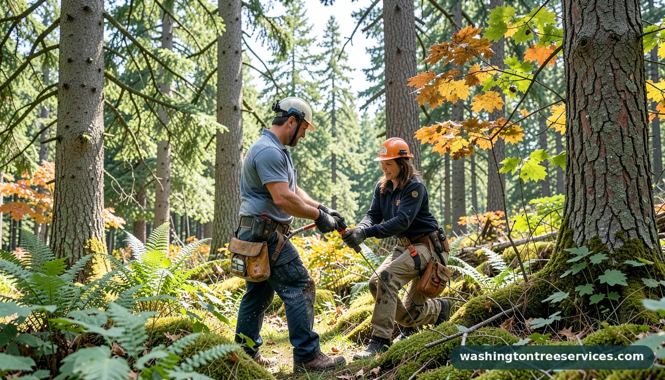 Certified arborists handling tacoma tree trimming in Washington tacoma tree trimming - certified arborists at work in Washington