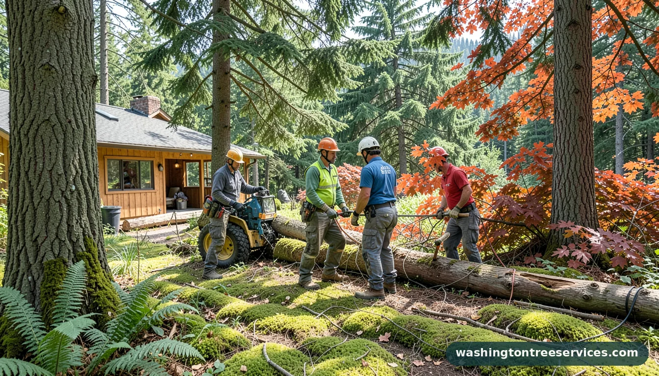 Completed tim and sons tree service project by Washington Tree Services tim and sons tree service - completed tree work by Washington Tree Services