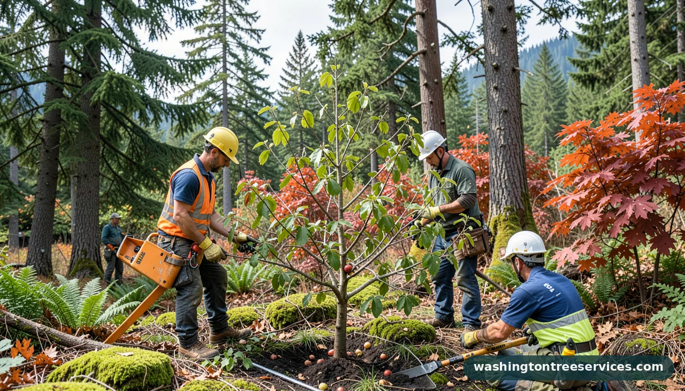 Professional equipment for time to prune fruit trees in Washington time to prune fruit trees - tree service equipment and crew in Washington