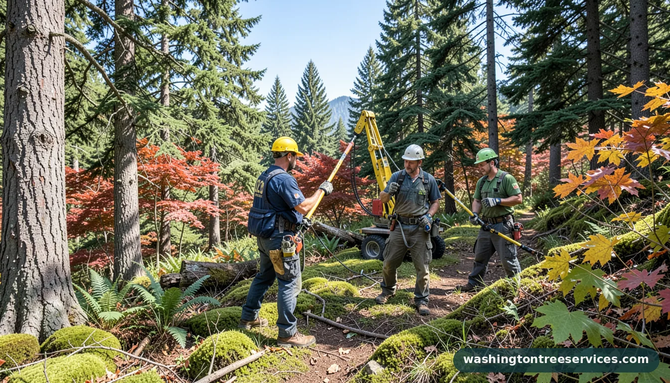 Certified arborists handling tree assistance program tap in Washington tree assistance program tap - certified arborists at work in Washington