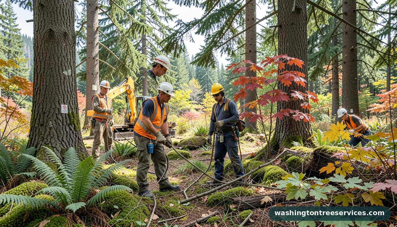 Professional equipment for tree assistance program tap in Washington tree assistance program tap - tree service equipment and crew in Washington