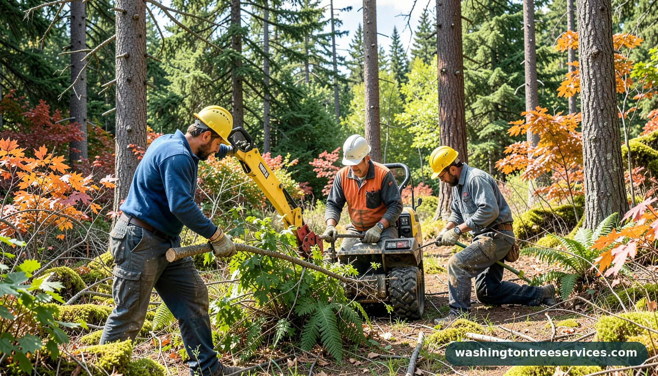 tree branch cutter rental - certified arborists at work in Washington