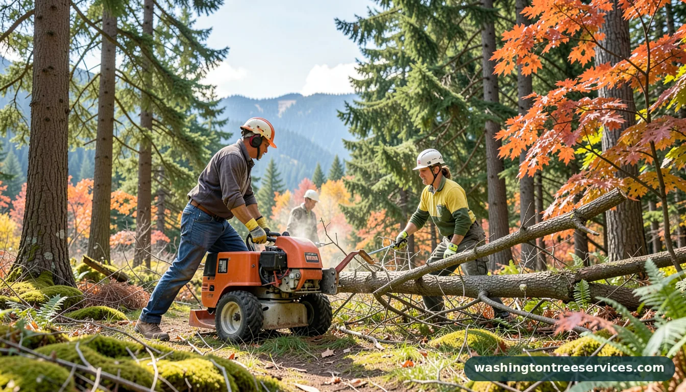 tree branch cutter rental - completed tree work by Washington Tree Services