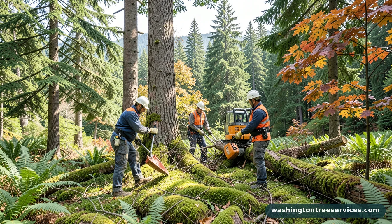 tree business near me - completed tree work by Washington Tree Services