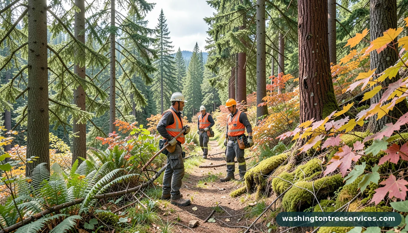 tree clearing companies near me - tree service equipment and crew in Washington