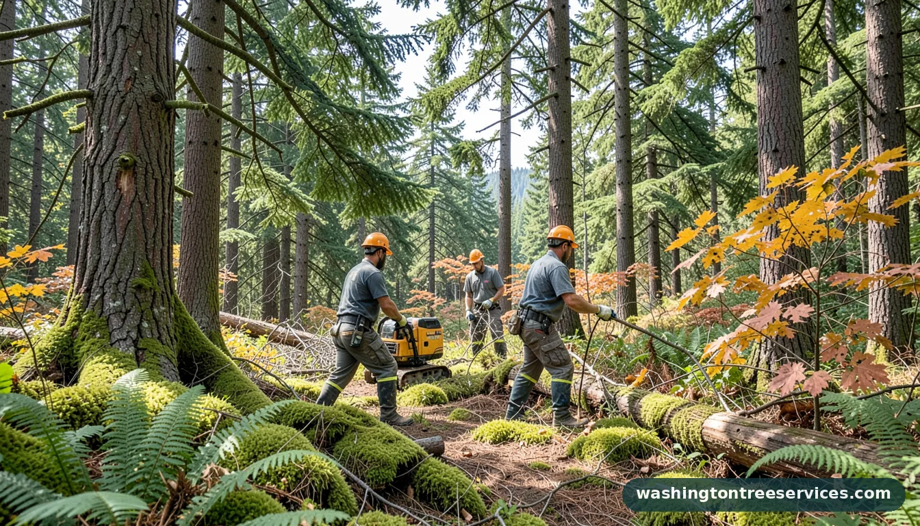 tree clearing companies near me - completed tree work by Washington Tree Services