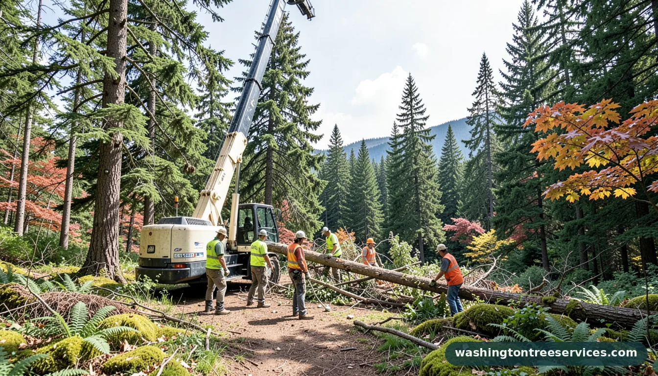 tree crane removal - professional tree service in Washington