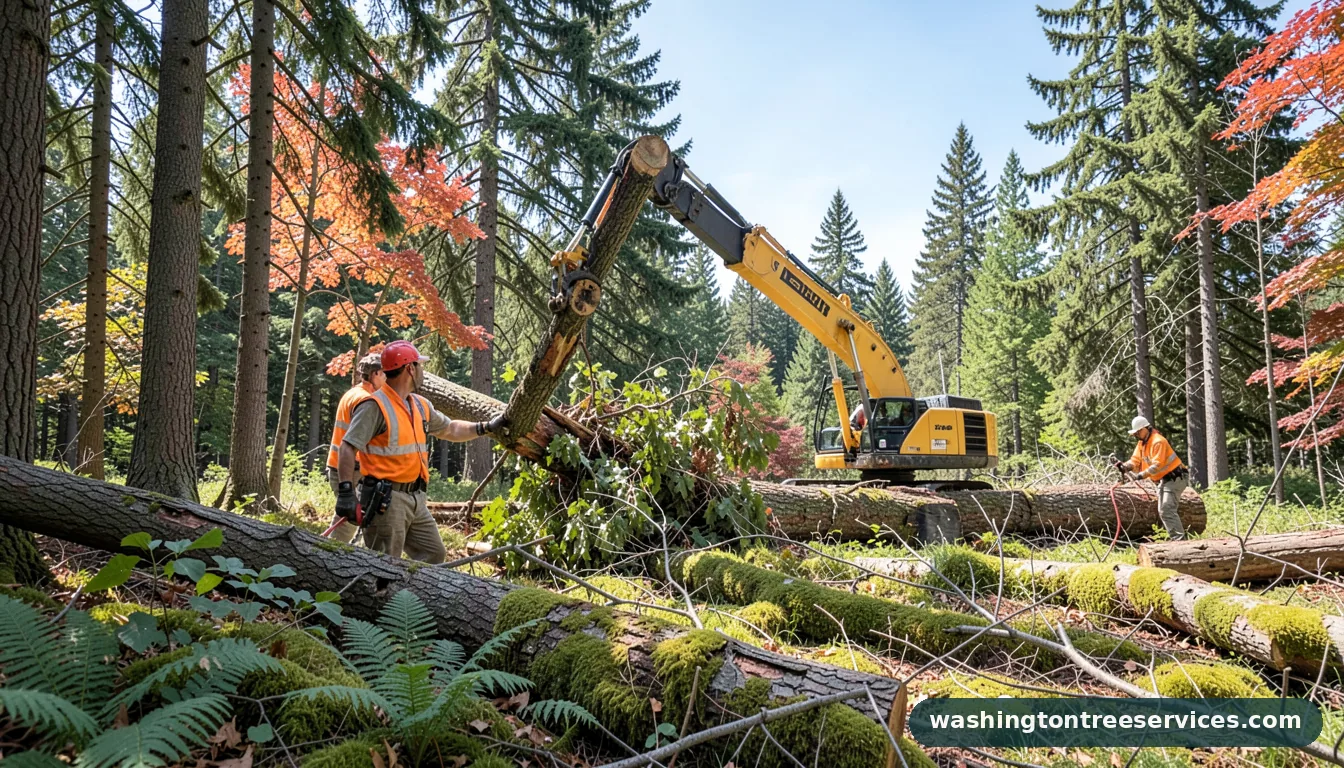 tree crane removal - completed tree work by Washington Tree Services