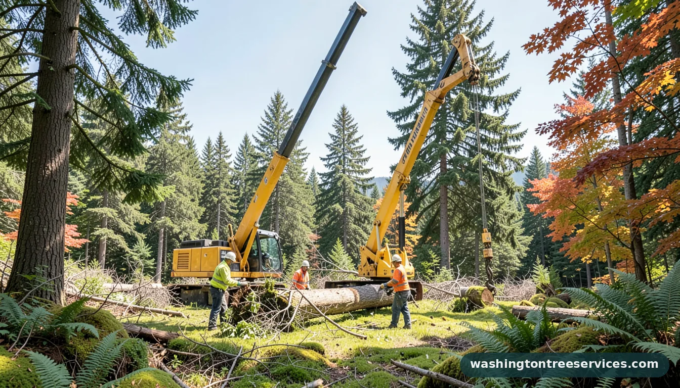 tree crane work in Washington | Washington Tree Services tree crane work - professional tree service in Washington