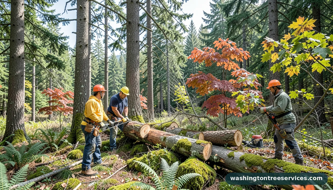 tree cutters near me - completed tree work by Washington Tree Services