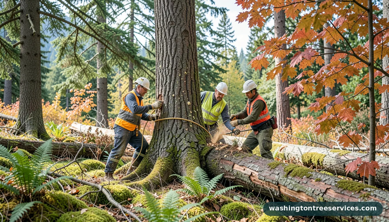 tree cutting seattle - certified arborists at work in Washington