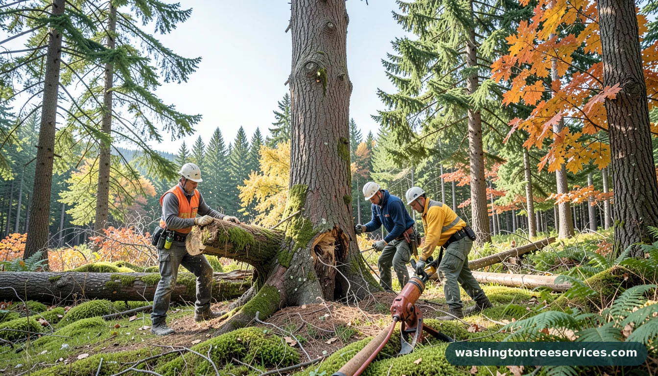tree cutting seattle - completed tree work by Washington Tree Services
