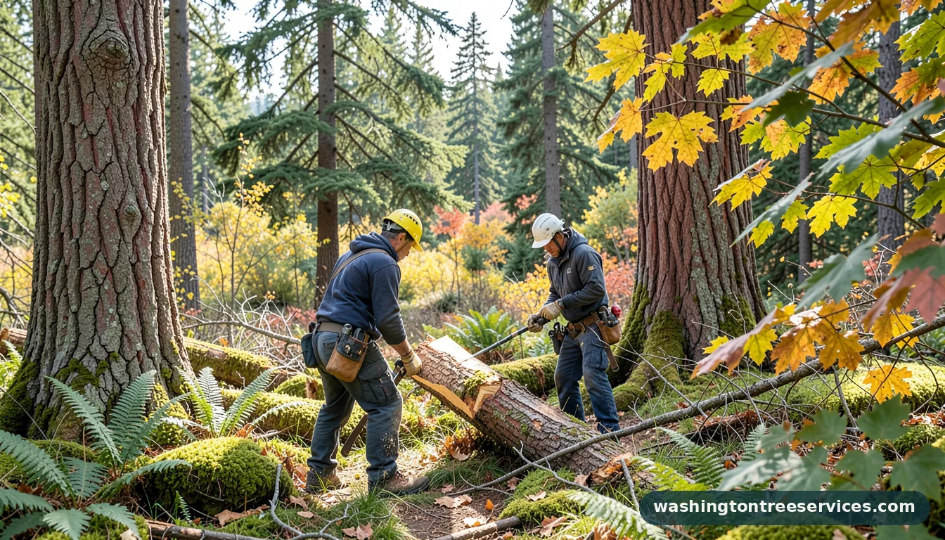 tree cutting service near me - certified arborists at work in Washington