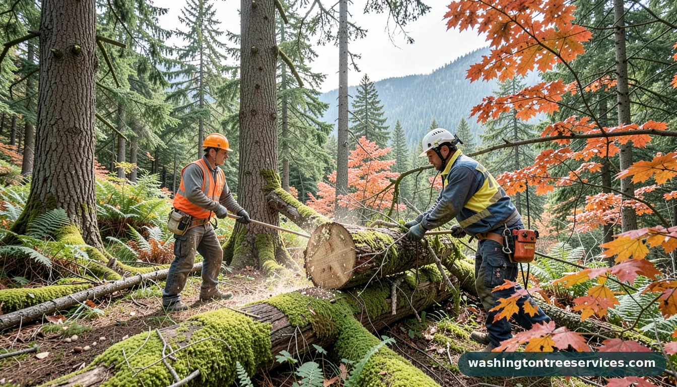 tree cutting service near me - tree service equipment and crew in Washington