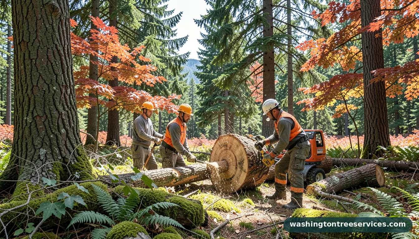 tree cutting service near me - completed tree work by Washington Tree Services