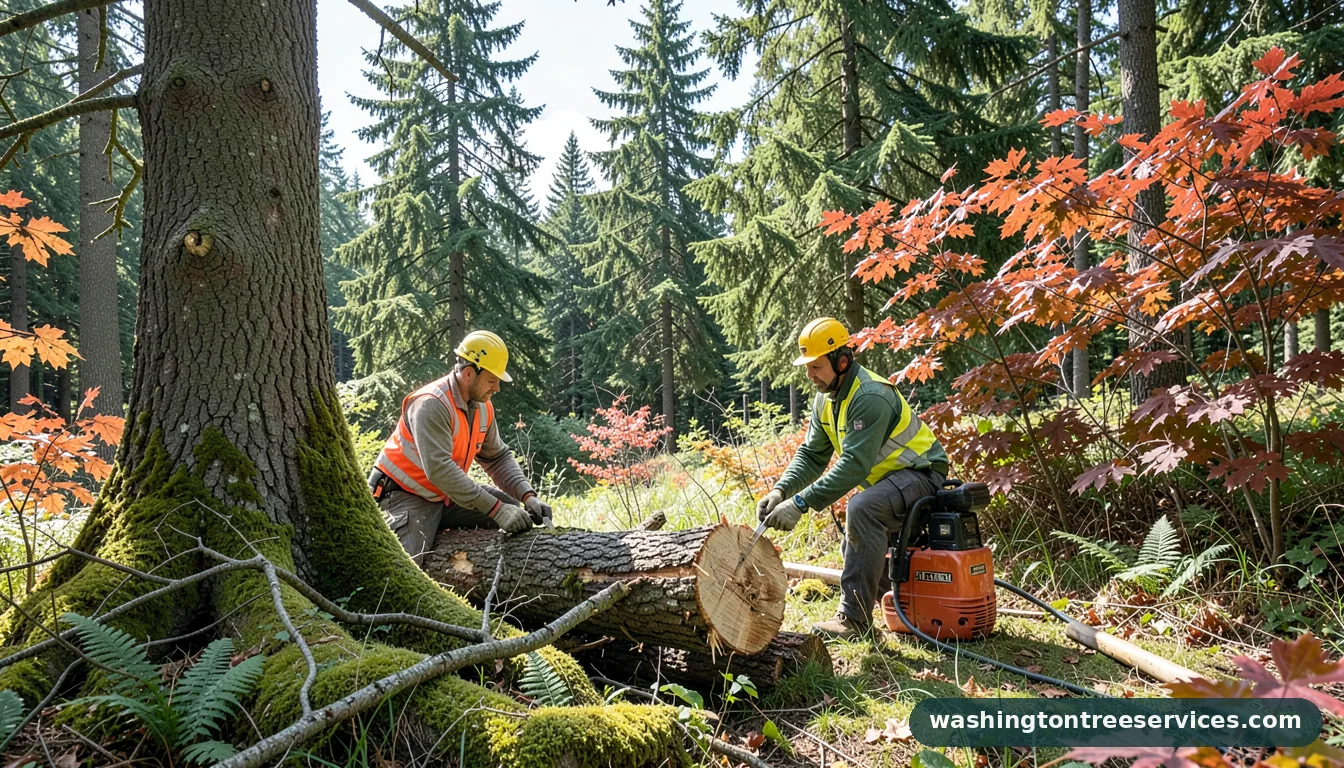 tree cutting service seattle - completed tree work by Washington Tree Services
