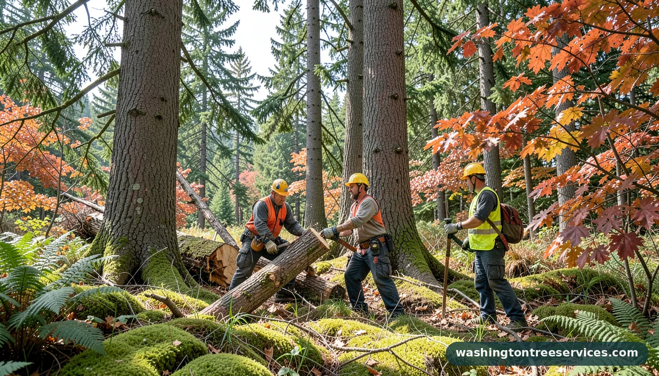 tree cutting service - completed tree work by Washington Tree Services