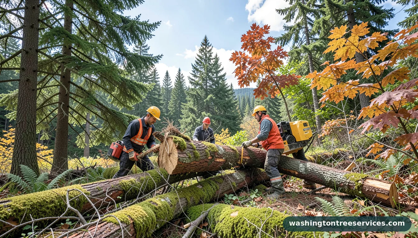 Completed tree cutting services near me project by Washington Tree Services tree cutting services near me - completed tree work by Washington Tree Services