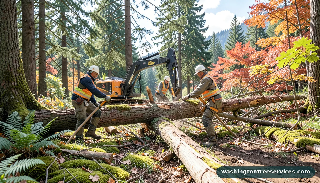 Certified arborists handling tree disposal seattle in Washington tree disposal seattle - certified arborists at work in Washington